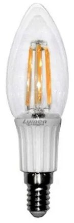 Λάμπα COG LED 4W Ε14 κερί διάφανη ντιμαριζόμενη LUMEN 13-1404009