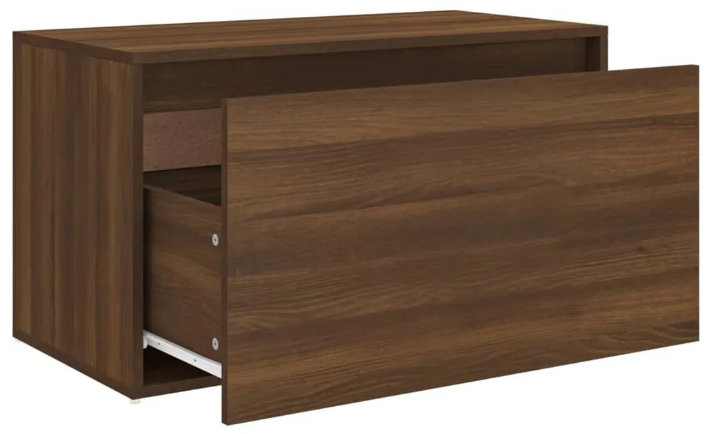 vidaXL Πάγκος Χολ Καφέ Δρυς 80 x 40 x 45 εκ. από Επεξεργασμένο Ξύλο