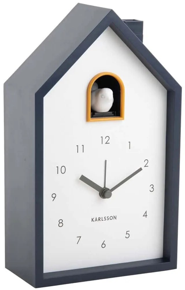 Ρολόι Επιτραπέζιο - Ξυπνητήρι Modern Cuckoo KA6015DB 12x6x20cm Dark Blue Karlsson ABS