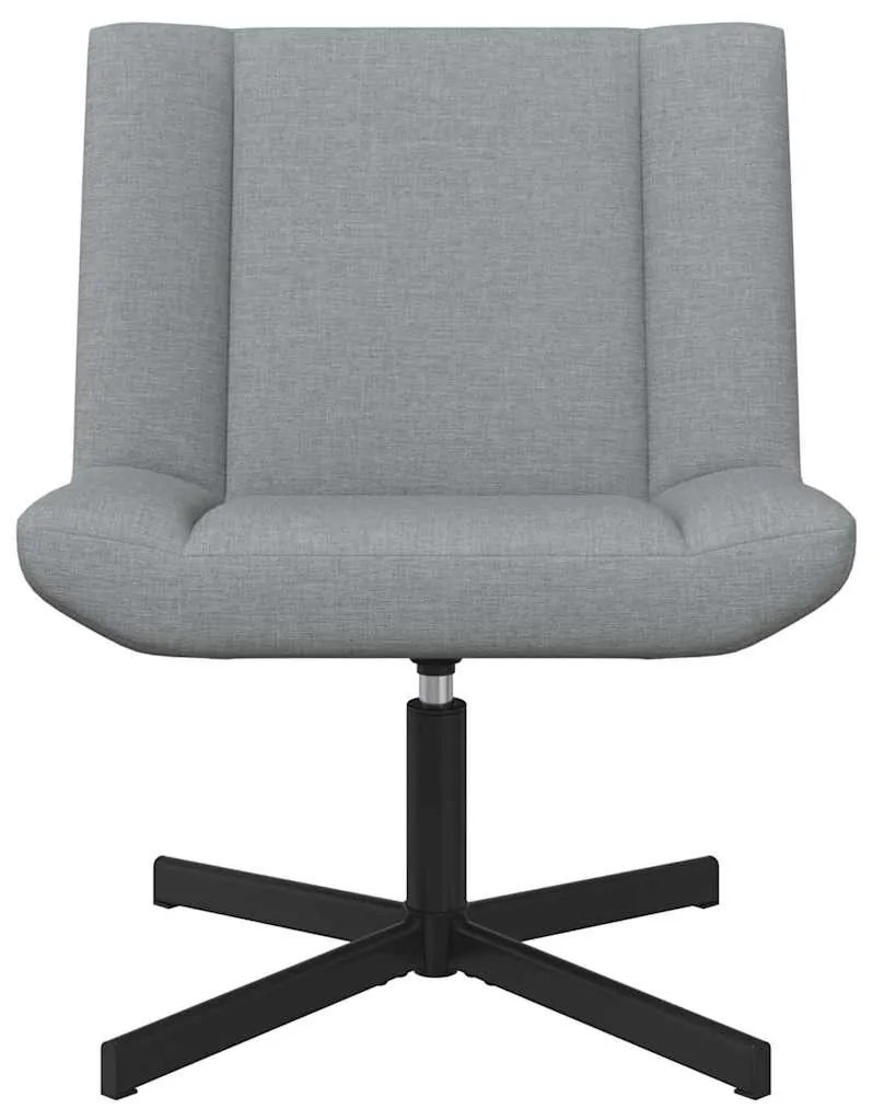 vidaXL Περιστρεφόμενη καρέκλα Ανοιχτό γκρι 63 x 75 x 76 εκ ύφασμα