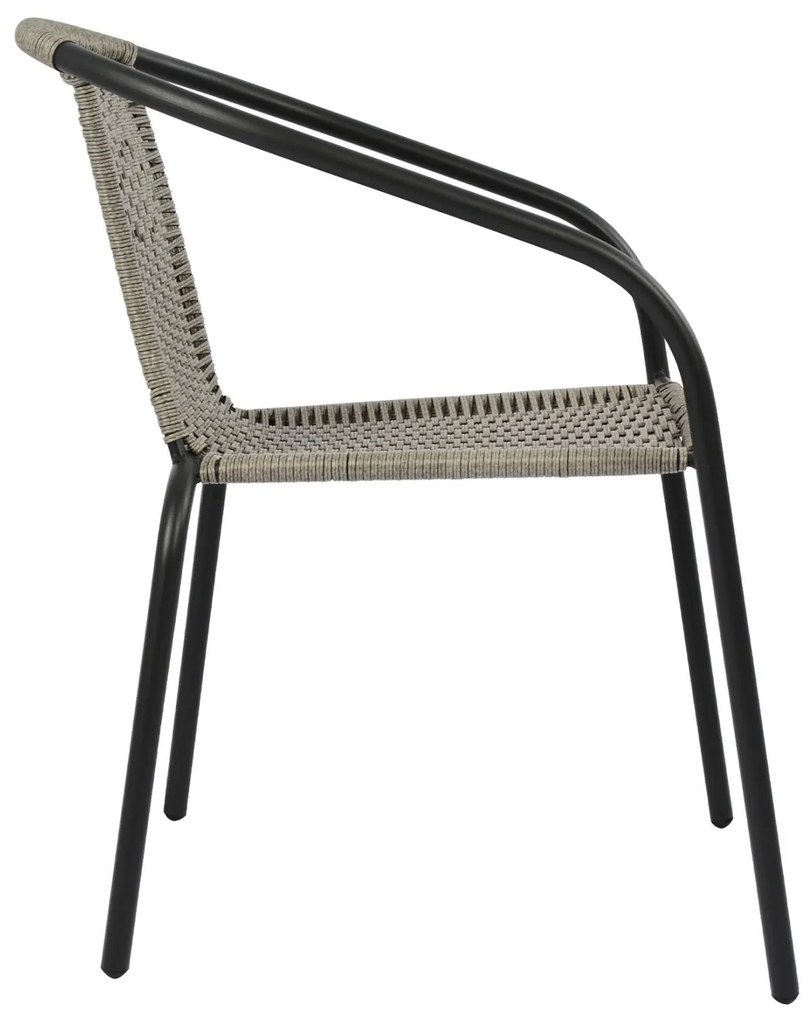 Καρέκλα - Πολυθρόνα CAMEL C5015.01 Μεταλλική Γκρί με Wicker 48x48-53x72 εκ. 48x53x72 εκ.