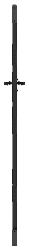 vidaXL Πύλη Κήπου Μαύρο 105 x 175 cm Ατσάλι με Επικάλυψη Πούδρας