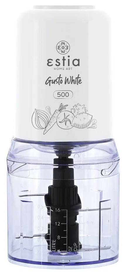 Estia 06-20668 Gusto Πολυκόπτης Multi 400W με Δοχείο 500ml, Λευκός