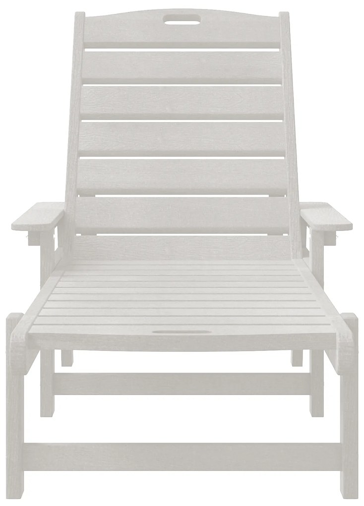 vidaXL Καναπές Ήλιου Λευκός 53x162x98.5 εκ. HDPE