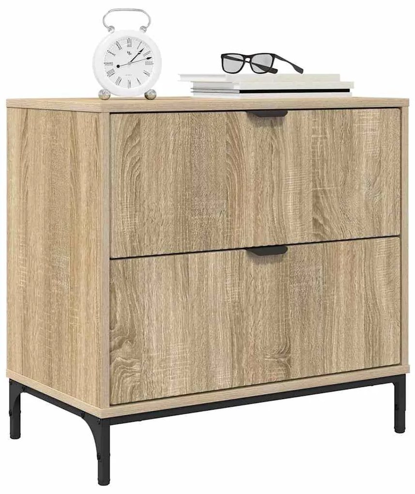 vidaXL Κομοδίνο Sonoma Δρυς 63.5 x 36 x 61 εκ Επεξεργασμένο ξύλο
