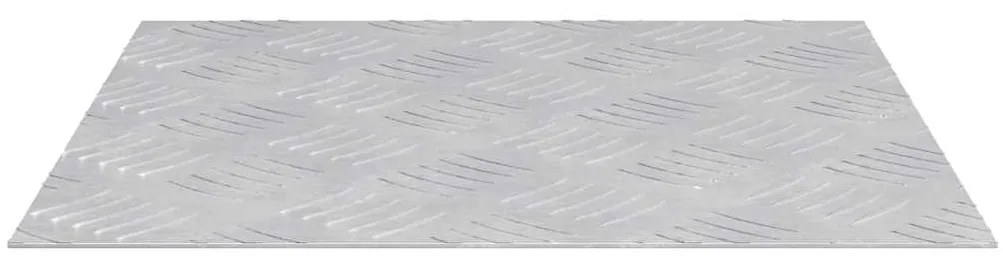 vidaXL Επιφάνειες Καρό 4 pcs Ασημί 40 x 40 cm Αλουμίνιο