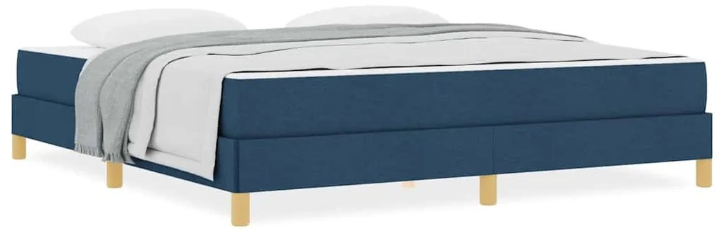vidaXL Κρεβάτι με ελατήρια Μπλε, Καφέ 180 x 200 cm