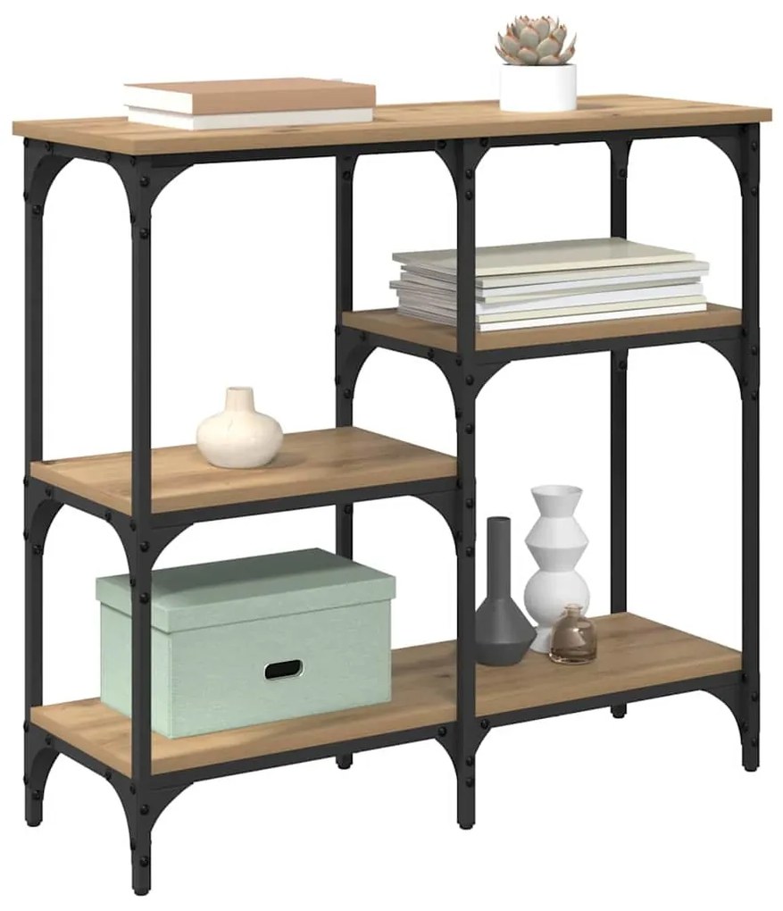 vidaXL Τραπέζι κονσόλας Artisan Oak 80 x 29 x 75 εκ Επεξεργασμένο ξύλο