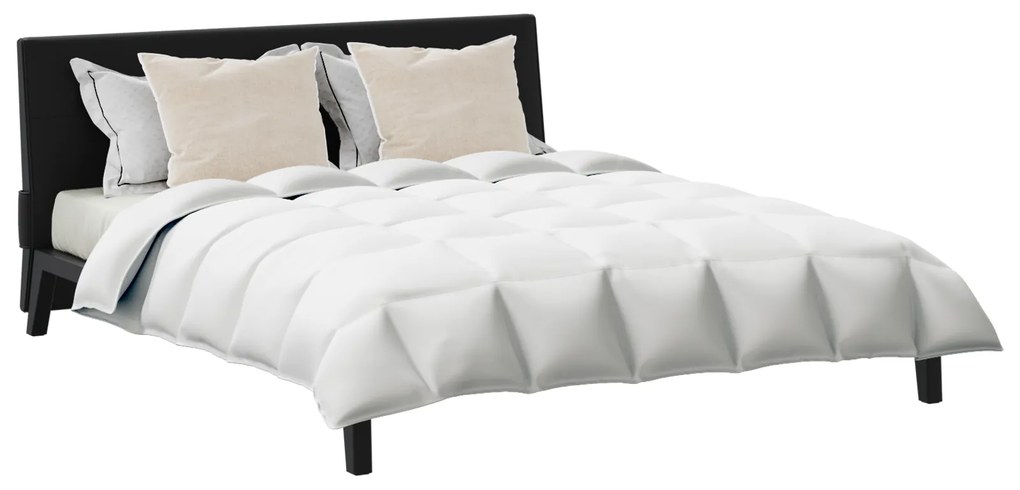 vidaXL Πάπλωμα Άλλο με μαξιλάρι 3 pcs Λευκό 240 x 220 εκ. Πούπουλο