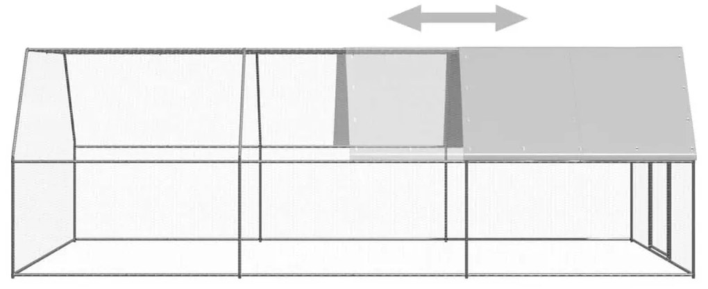 vidaXL Κοτέτσι - Κλουβί Εξωτ. Χώρου 3x6x2 μ. από Γαλβανισμένο Χάλυβα