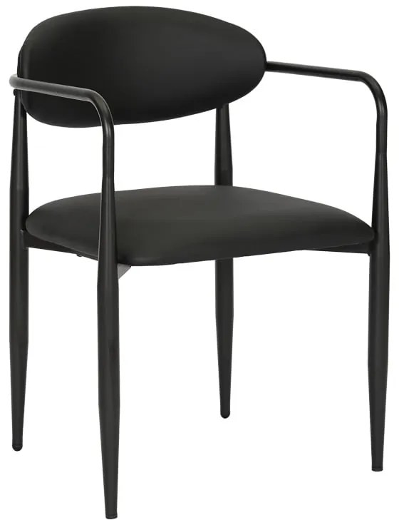 Πολυθρόνα Kalone pakoworld pu σε μαύρη απόχρωση 56x55x78εκ