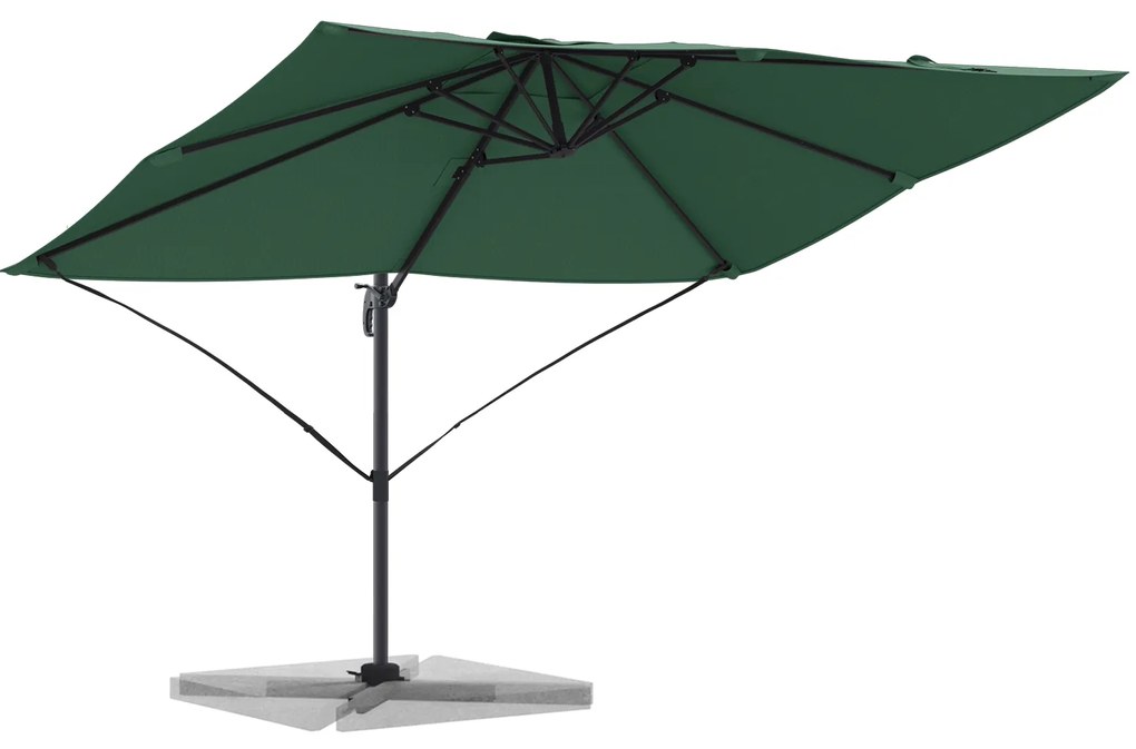 vidaXL Πράσινη Ομπρέλα Cantilever Πράσινη