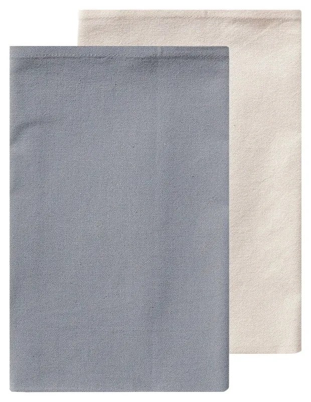 Πετσέτες Κουζίνας Mela 22 (Σετ 2τμχ) Grey-Ecru Kentia 40x60cm 100% Cotton