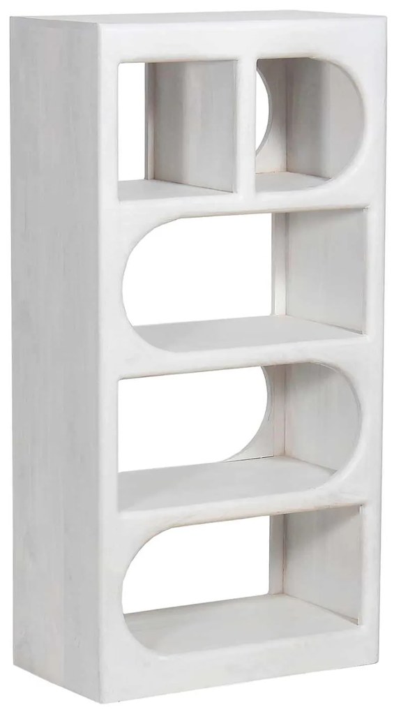 ΡΑΦΙΕΡΑ ΚΟΜΜΟ HANDYR HM9706 ΜΑΣΙΦ ΞΥΛΟ MANGO ΣΕ ΛΕΥΚΟ ΧΡΩΜΑ 60x35x120Υεκ.