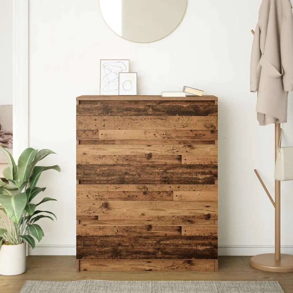Sideboard Παλιό ξύλο 80x35x99 cm Ξύλο μηχανής - Καφέ