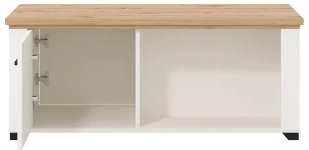Τραπεζάκι Σαλονιού Valencia Λευκό - Artisan Oak - Λευκό Μάτ 115x55x47,5 εκ. 115x55x47.5 εκ.
