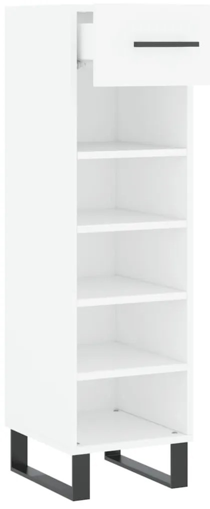 vidaXL Παπουτσοθήκη Λευκή 30 x 35 x 105 εκ. από Επεξεργασμένο Ξύλο