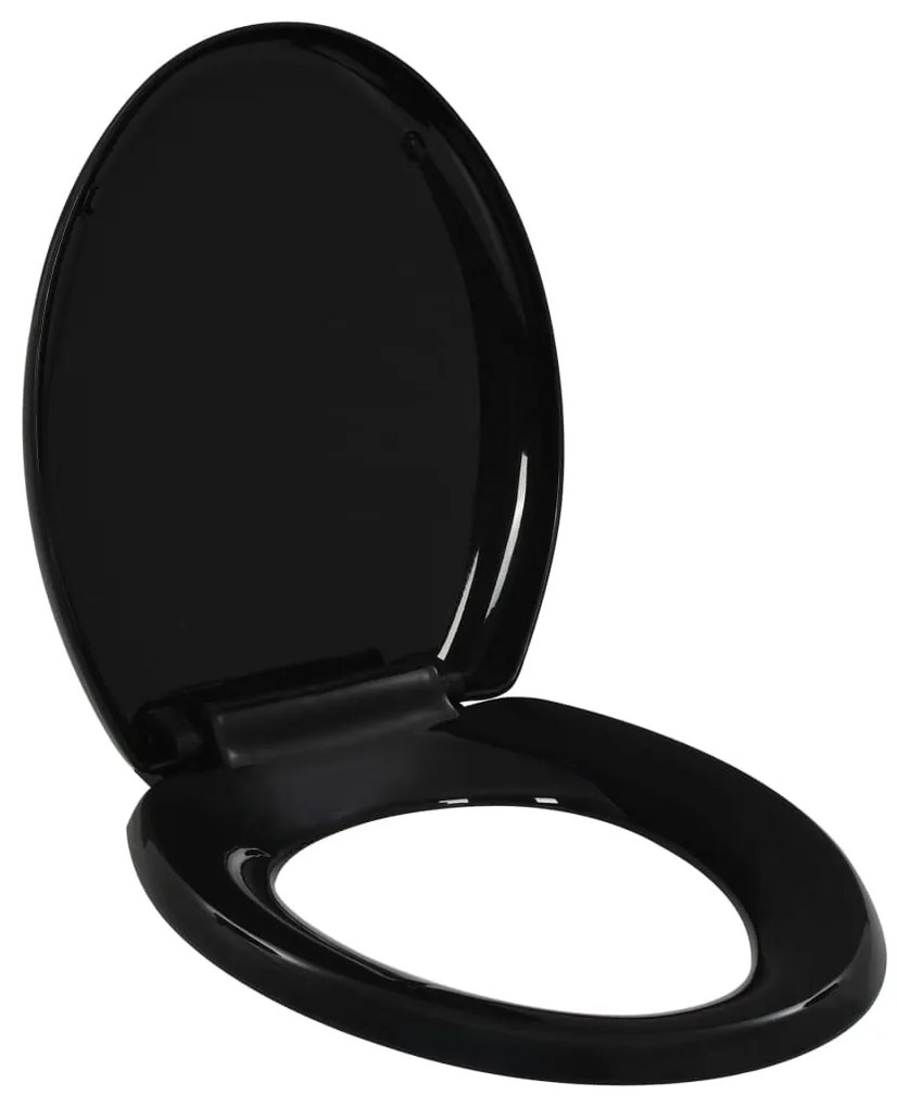 vidaXL Κάλυμμα Λεκάνης με Soft Close &amp; Quick Release Μαύρο