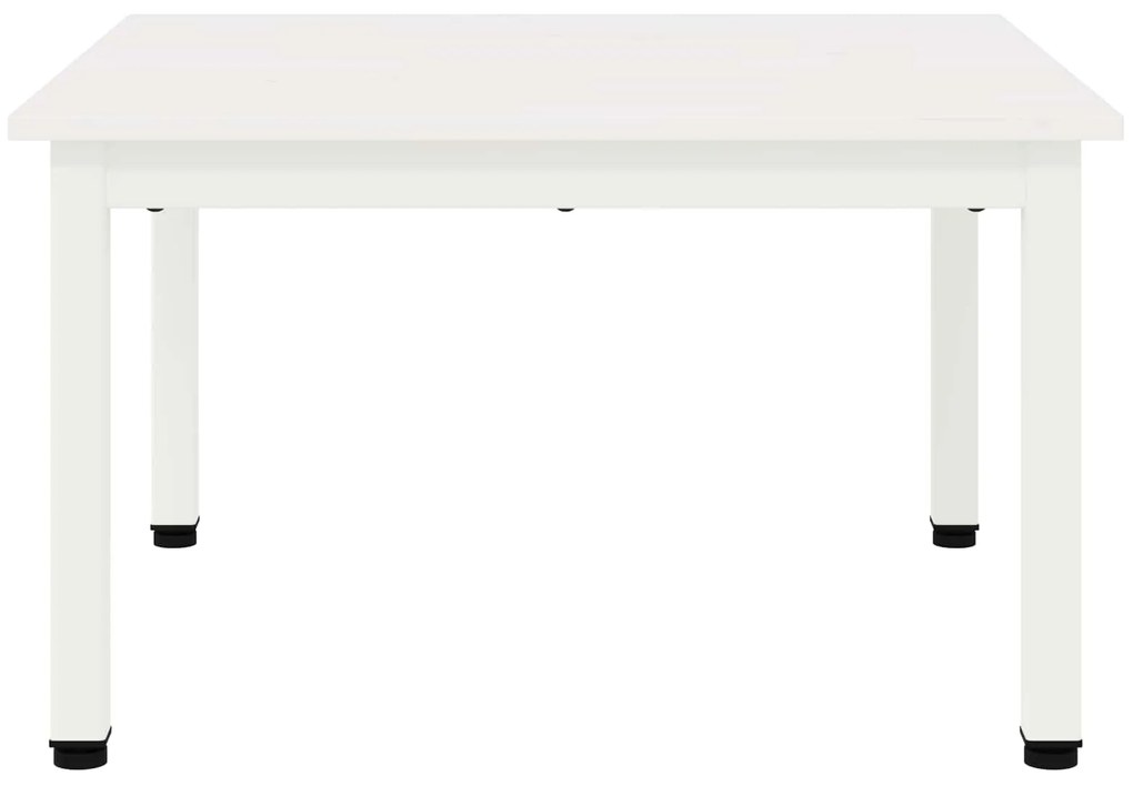 vidaXL Τραπεζάκι σαλονιού Λευκό 60 x 60 x 36 cm Στερεά ξυλεία πεύκου