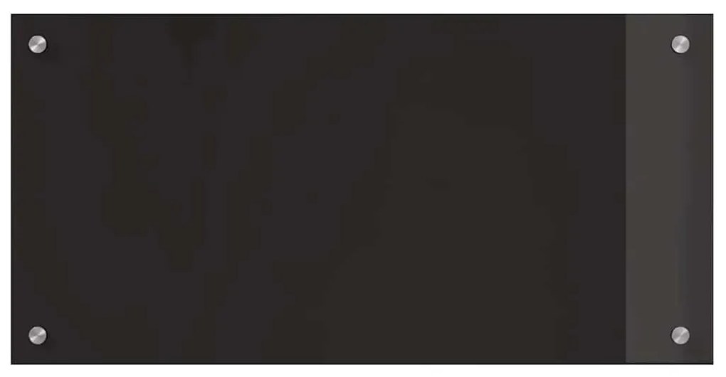 vidaXL Πίσω Πάνελ Κουζίνας 2 pcs Μαύρο 80 x 40 cm σκληρυμένο γυαλί