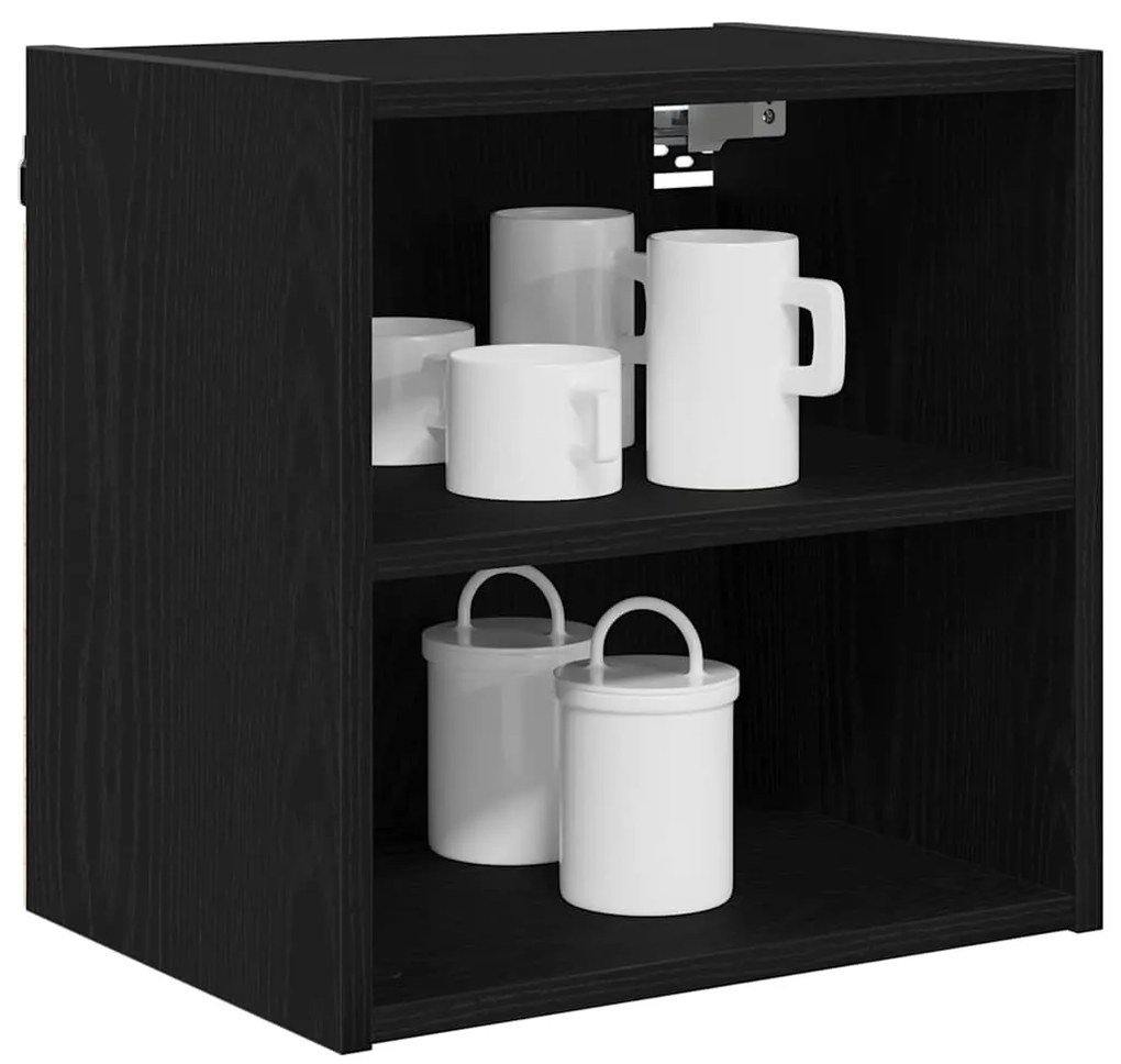 vidaXL Κρεμαστό ντουλάπι με αποθήκευση Μαύρη Οξυά 40 x 29,5 x 40 εκ.