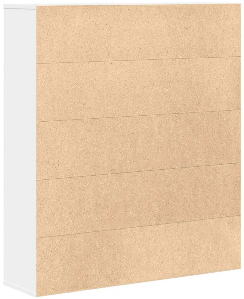 vidaXL Βιβλιοθήκη Λευκή 89x24x101,5 εκ. από Επεξεργασμένο Ξύλο