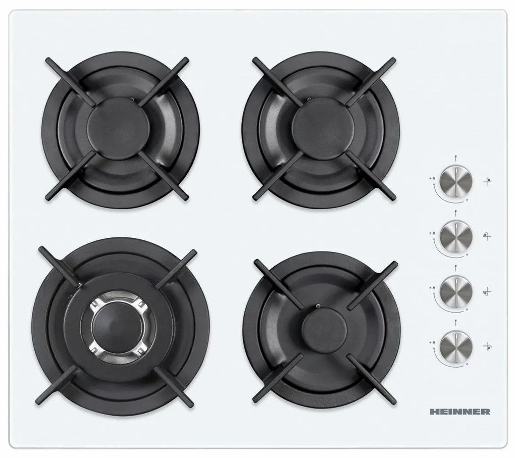 Heinner HBH-V4IWF-GWH Εντοιχιζόμενη Εστία Αερίου Αυτόνομη, Λευκή