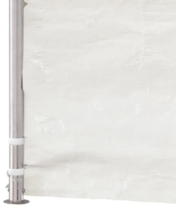 Κιόσκι με Τέντα Λευκό 20,07 x 2,28 x 2,69 μ. από Πολυαιθυλένιο - Λευκό