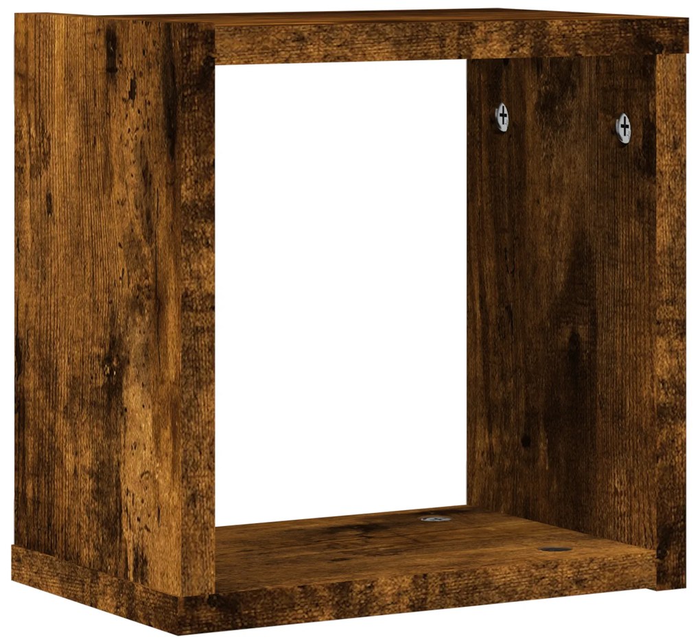 vidaXL Πλωτά Ράφια 4 pcs Καφέ 26 x 15 x 26εκ Επεξεργασμένο ξύλο