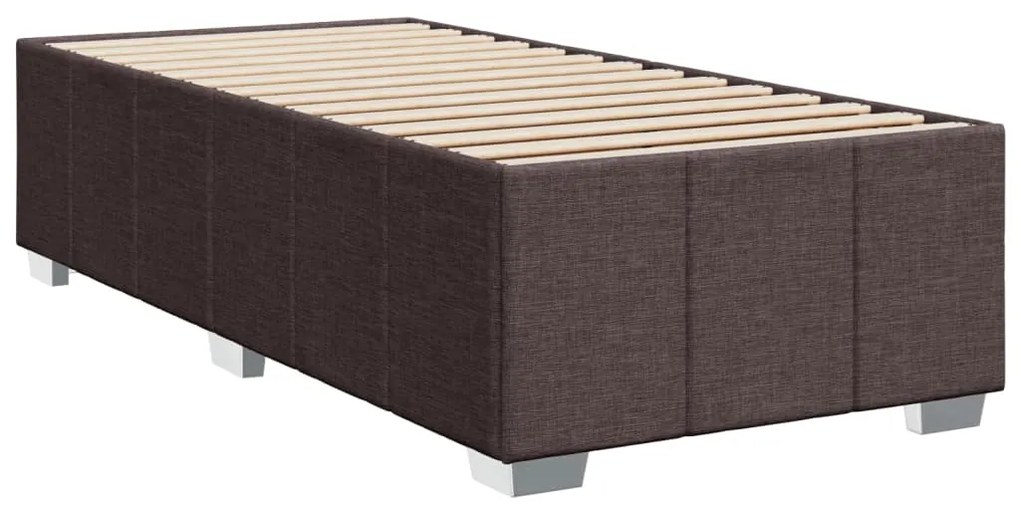 ΚΡΕΒΑΤΙ BOXSPRING ΜΕ ΣΤΡΩΜΑ ΣΚΟΥΡΟ ΚΑΦΕ 90X190 ΕΚ. ΥΦΑΣΜΑΤΙΝΟ 3289219