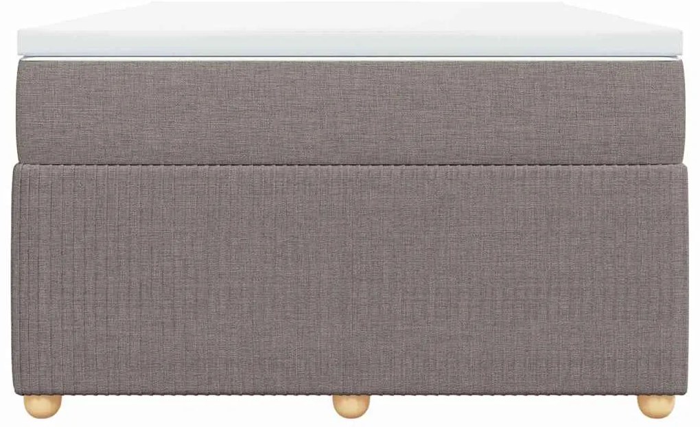 vidaXL Κρεβάτι Boxspring με Στρώμα Taupe 120x200 εκ. Υφασμάτινο
