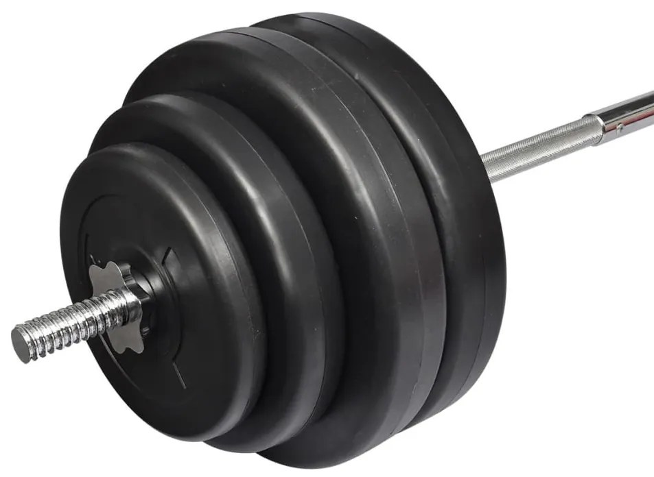 Σετ Μπάρα Άρσης Βαρών με Βάρη 60kg