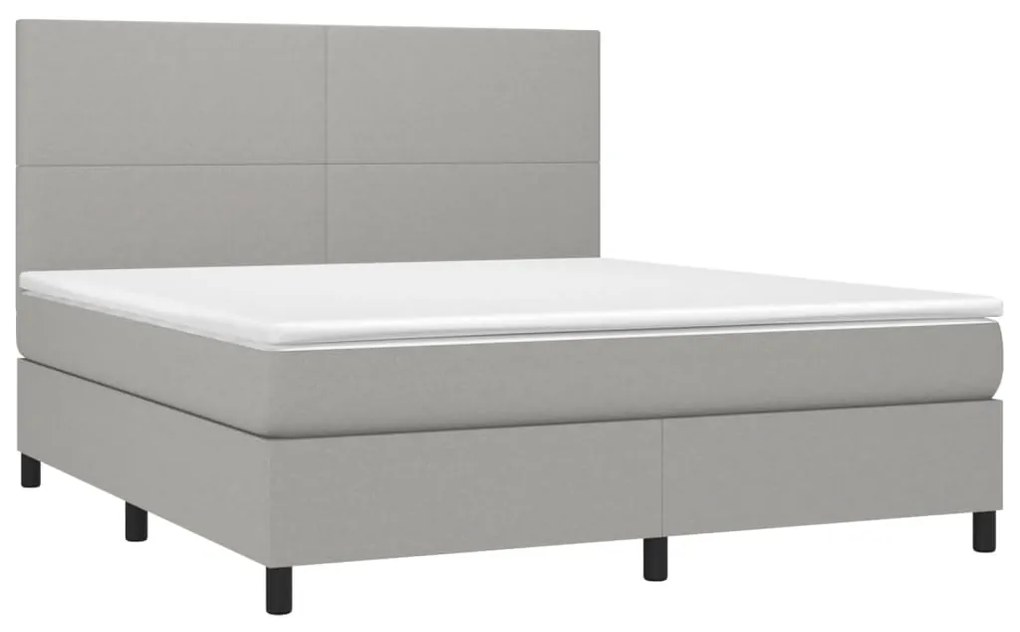 ΚΡΕΒΑΤΙ BOXSPRING ΜΕ ΣΤΡΩΜΑ ΑΝΟΙΧΤΟ ΓΚΡΙ 180X200 ΕΚ. ΥΦΑΣΜΑΤΙΝΟ 3141633