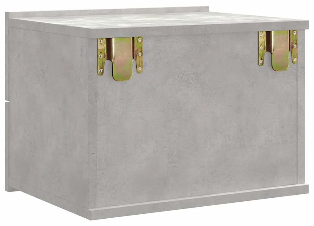 vidaXL Κομοδίνα 2 τεμ. Γκρι Σκυροδέματος 40x30x30 εκ. από Επεξ. Ξύλο