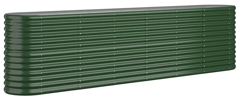 vidaXL Ζαρντινιέρα Πράσινη 260x40x68 εκ Γαλβανισμένος χάλυβας