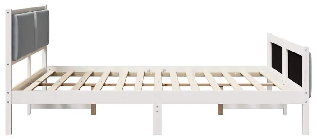 vidaXL Σκελετός Κρεβατιού με κεφαλάρι Ανοιχτό γκρι 200 x 200 cm ύφασμα