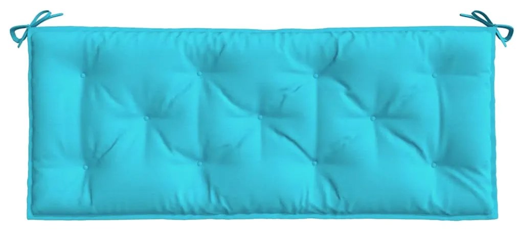 vidaXL Μαξιλάρια Πάγκου Κήπου 2 τεμ. Τιρκουάζ 120x50x7 εκ. Υφασμάτινα