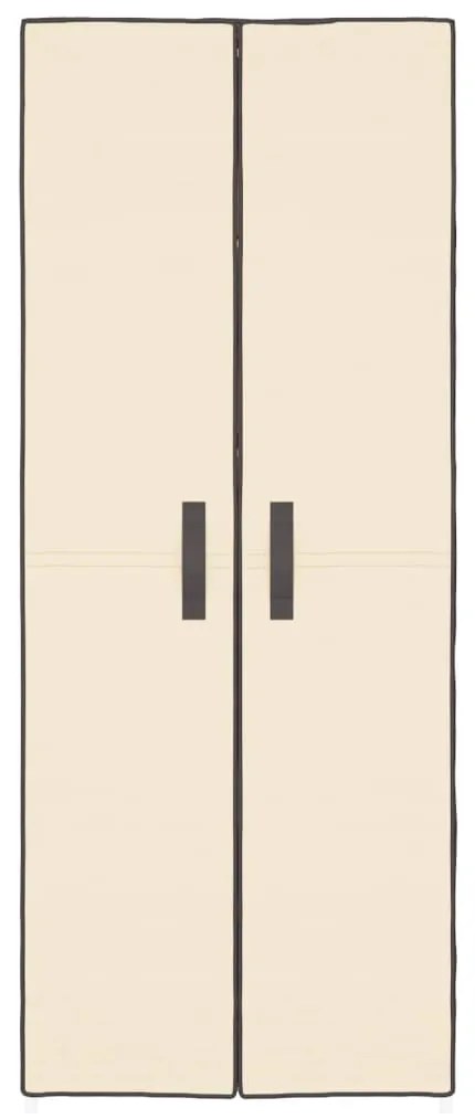 vidaXL Παπουτσοθήκη Κρεμ 60 x 30 x 166 εκ. Υφασμάτινη