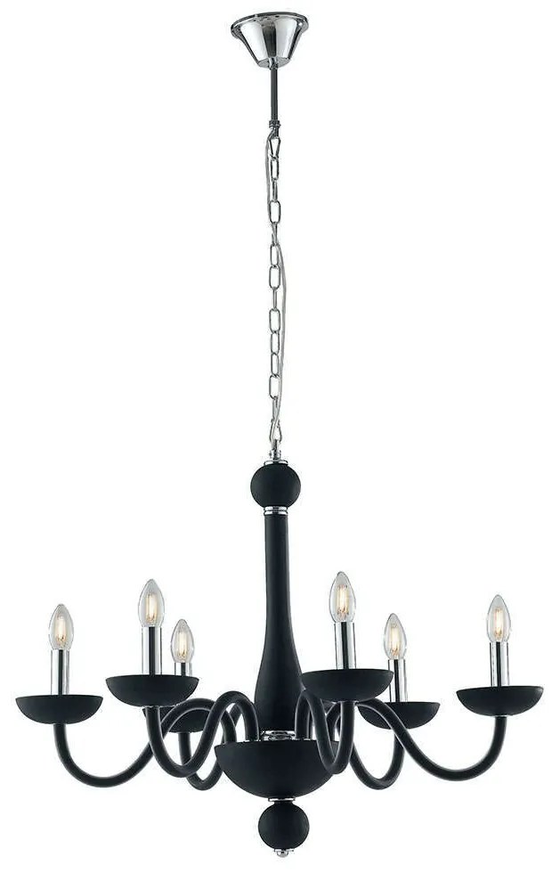Φωτιστικό Οροφής I-Alfiere/6 Nero Black Luce Ambiente Design Glass