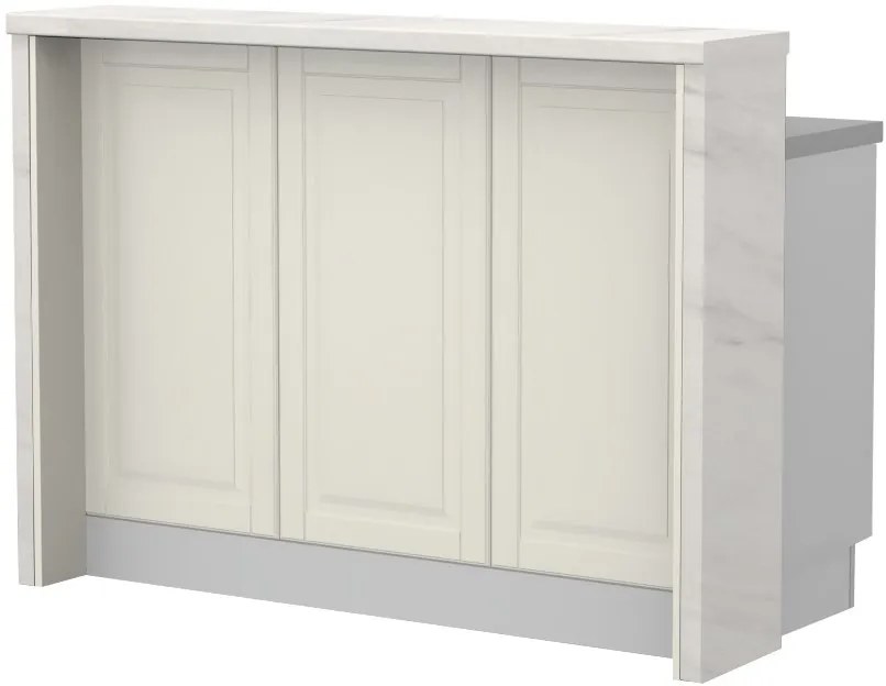 Πάγκος νησίδας Toscana-Μήκος: 135 εκ.-White Marble