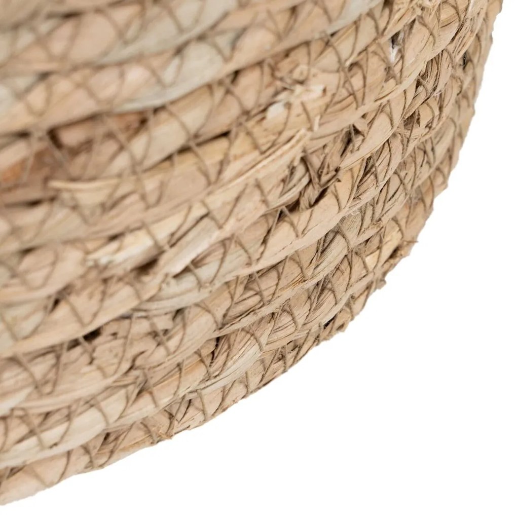 Σετ καλαθιών 42 x 42 x 48 cm Μέντα Φυσική ίνα (3 Τεμάχια)