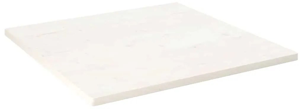 vidaXL Επιφάνεια Τραπεζιού Τετράγωνη Λευκή 70x70x2,5 εκ. Μασίφ Πεύκο