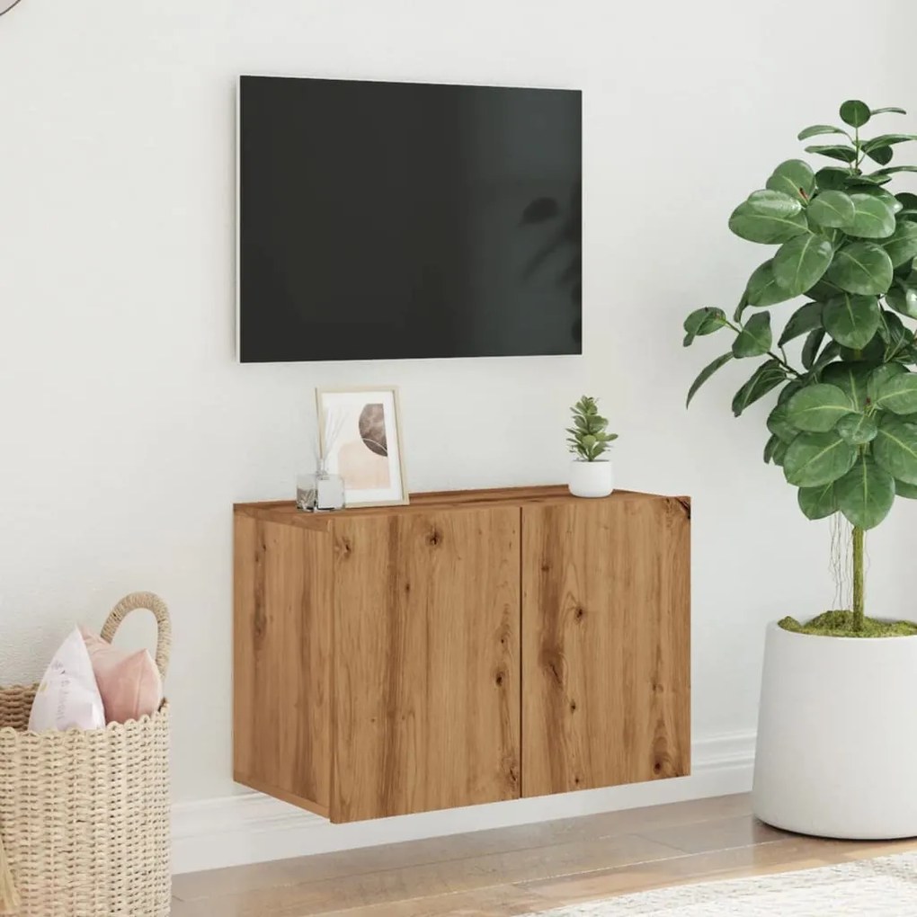 vidaXL Ντουλάπι Τοίχου Τηλεόρασης Artisian Δρυς 60 x 30 x 41 εκ.