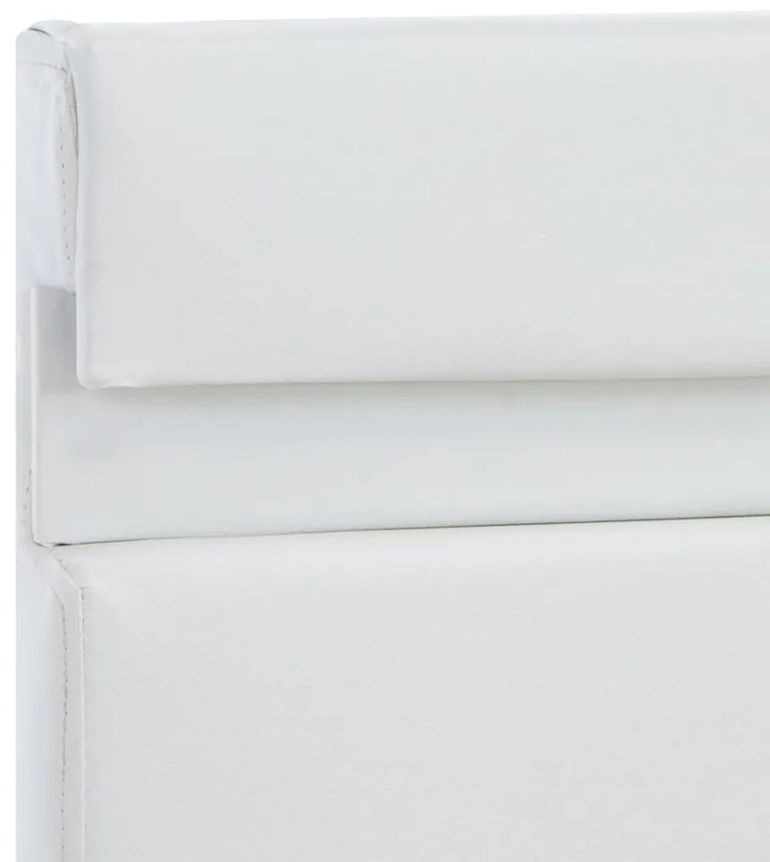 Πλαίσιο Κρεβατιού με LED Λευκό 160x200 εκ. από Συνθετικό Δέρμα - Λευκό