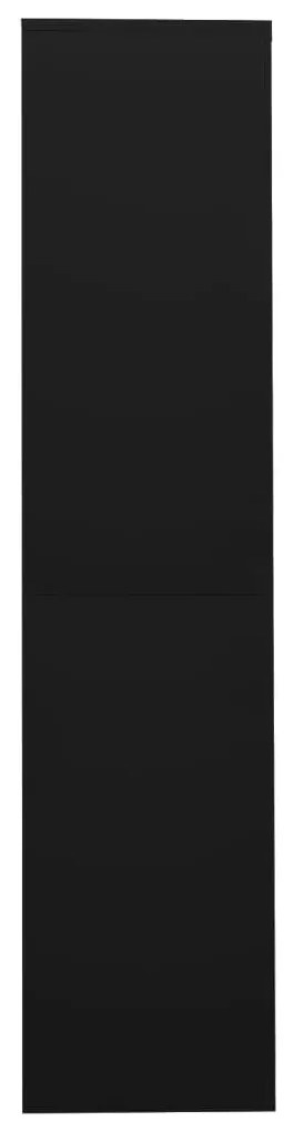 Ντουλάπα Γραφείου με Συρόμενη Πόρτα Μαύρη 90x40x180 εκ Ατσάλινη - Μαύρο
