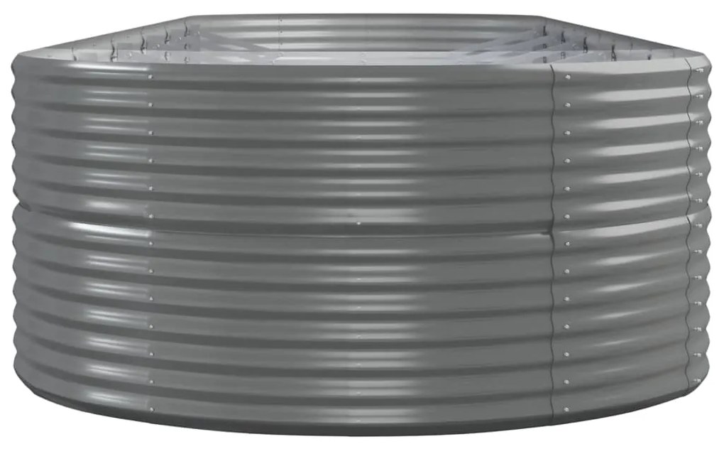 vidaXL Ζαρντινιέρα Γκρι 510x140x68 εκ. Ατσάλι με Ηλεκτρ. Βαφή Πούδρας