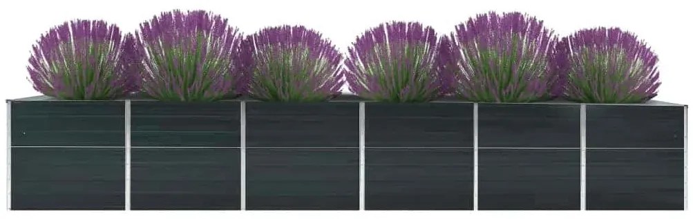 vidaXL Ζαρντινιέρα Υπερυψωμένη Ανθρακί 480x80x77 εκ. Γαλβαν. Χάλυβας