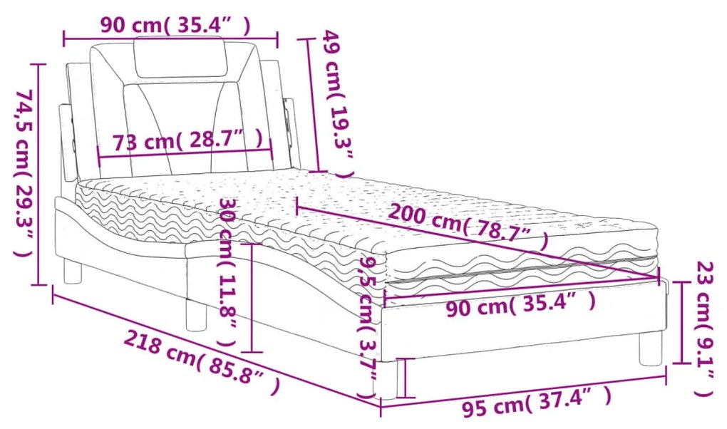 ΚΡΕΒΑΤΙ ΜΕ ΣΤΡΩΜΑ ΚΑΠΟΥΤΣΙΝΟ 90X200 ΕΚ. ΑΠΟ ΣΥΝΘΕΤΙΚΟ ΔΕΡΜΑ 3208772