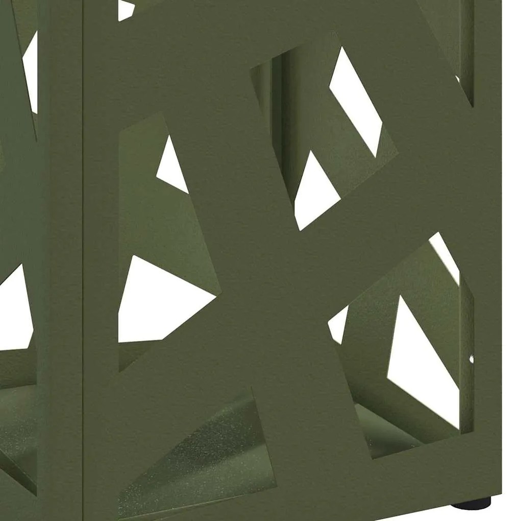 vidaXL Σχέδιο & βάση αποθήκευσης Ελιά 15.5 x 15.5 x 49 εκ Ατσάλι