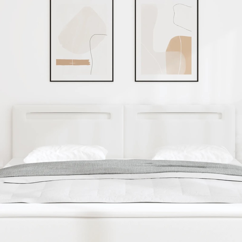 vidaXL Κεφαλάρι Επιτοίχιο με κεφαλάρι Λευκό 180 cm PVC